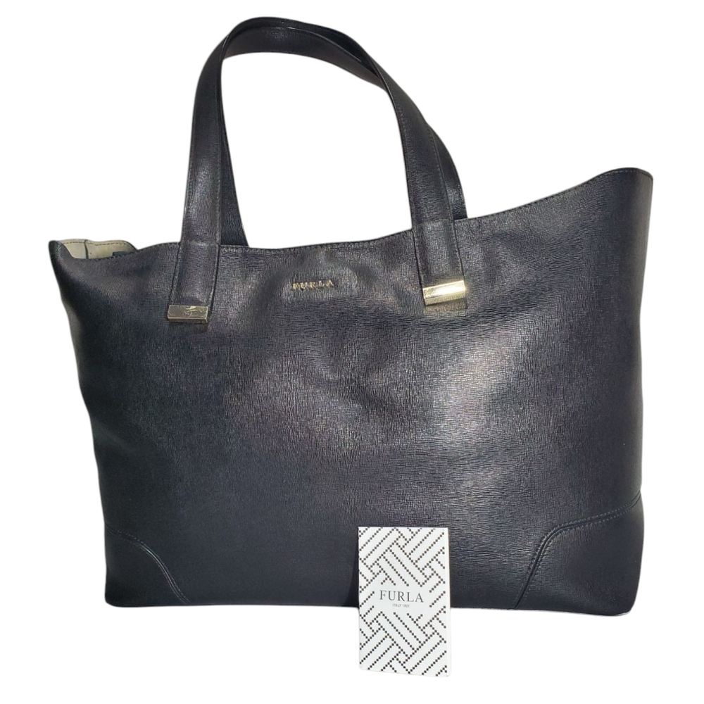Furla Black Leather Tote
